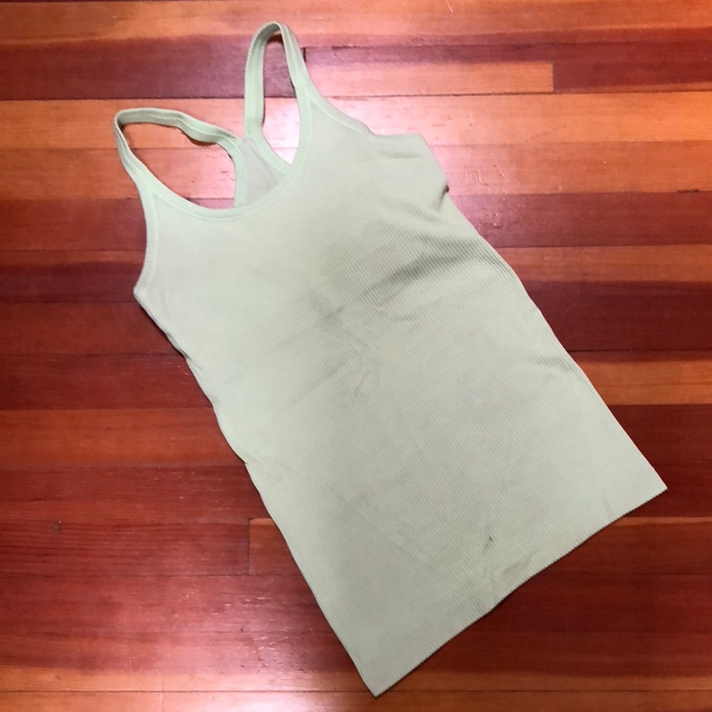 Green Built In Bra Active Tank